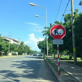 interdição de veículos grandes
