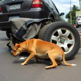 acidente jovem carro poste cachorro Ribeirão Preto