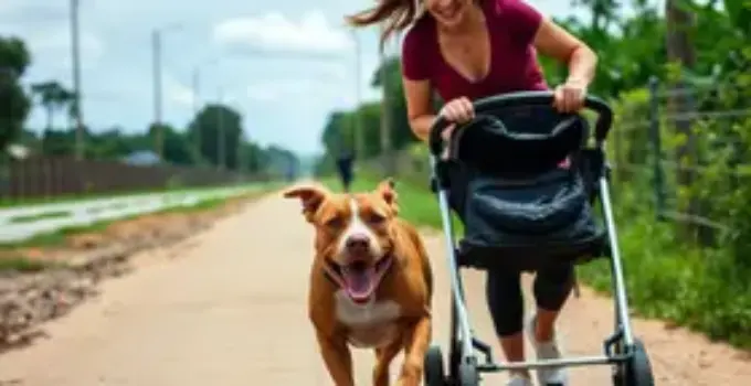 mulher corre atrás de pitbull